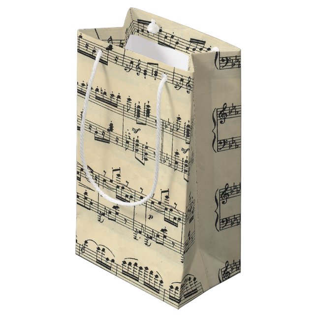 Sacola Para Presentes Pequena Folha de música (Frente inclinada)