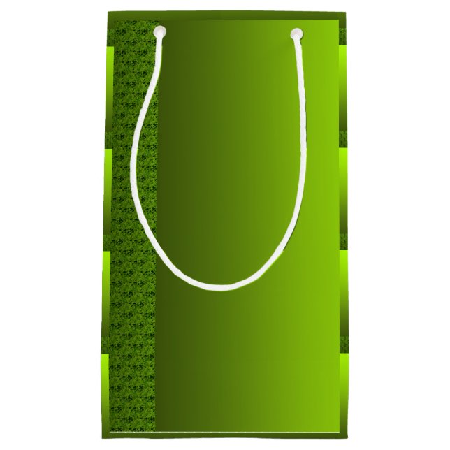 Sacola Para Presentes Pequena Folha verde (Frente)
