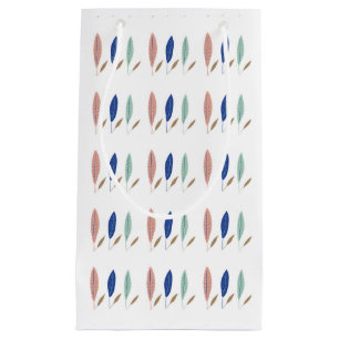 Sacola Para Presentes Pequena Folhas modernas e simples minimalistas Papel de en