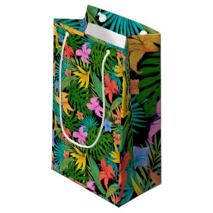 Sacola Para Presentes Pequena Folhas Tropicais de Palma do Havaí