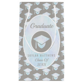 Sacola Para Presentes Pequena Formando de Padrão de Tendência Opal Branca para G