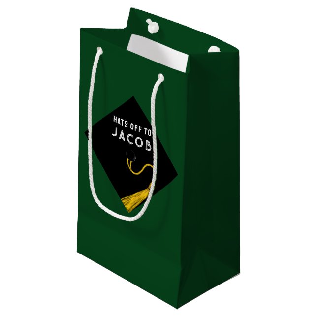 Sacola Para Presentes Pequena Formando Verde 2025 Saco médio de presentes (Frente inclinada)
