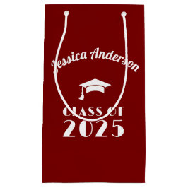 Sacola Para Presentes Pequena Formatura Personalizada Vermelha e Branco 
