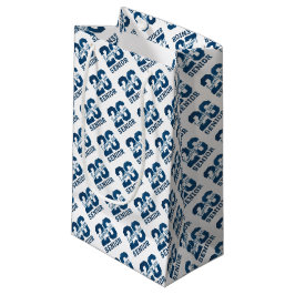 Sacola Para Presentes Pequena Formatura SENIOR Azul Moderno