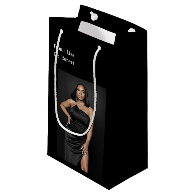 Sacola Para Presentes Pequena Foto (Frente inclinada)