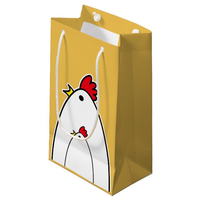 Sacola Para Presentes Pequena Frangos (Frente inclinada)