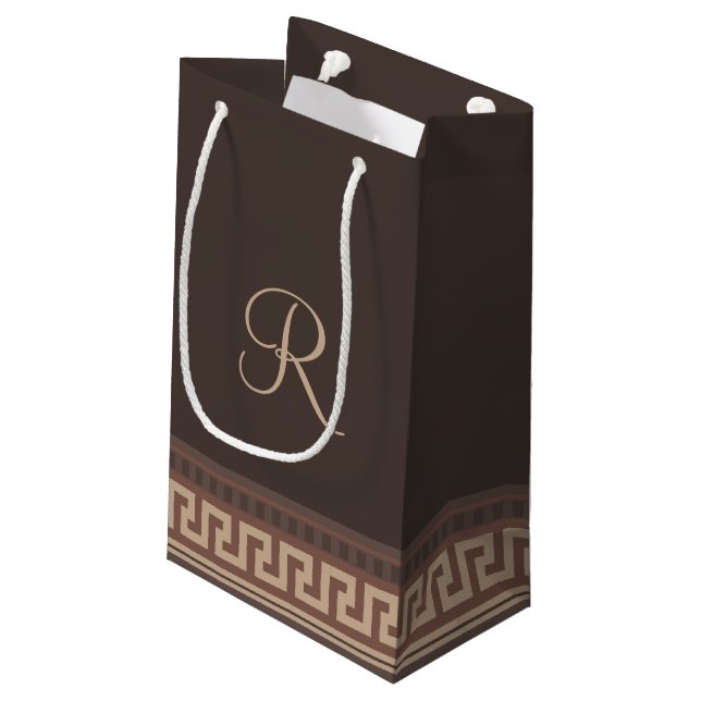 Sacola Para Presentes Pequena Fronteira chave grega (Verso inclinado)