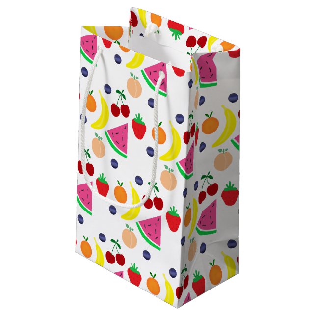 Sacola Para Presentes Pequena Fruit Two-tti Frutti 2nd Birthday (Verso inclinado)
