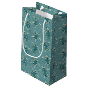 Sacola Para Presentes Pequena fundo das tartarugas