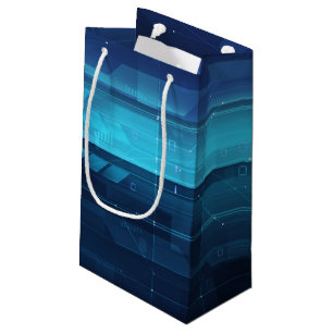 Sacola Para Presentes Pequena Fundo digital da alta tecnologia