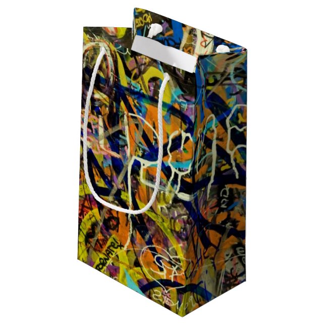 Sacola Para Presentes Pequena Fundo dos grafites (Verso inclinado)