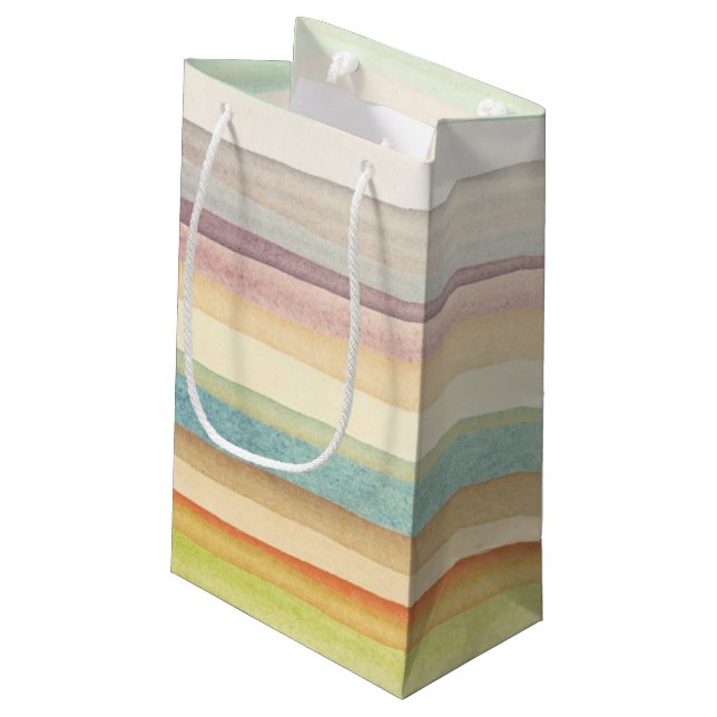 Sacola Para Presentes Pequena Fundo projetado da arte. Aguarela usada (Verso inclinado)