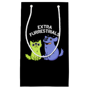 Sacola Para Presentes Pequena Furacões Extra Alienígena Engraçada Furry Pun Dark