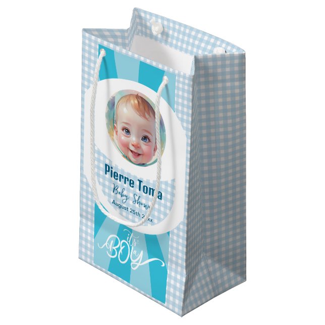 Sacola Para Presentes Pequena garotinho Gift Bag (Frente inclinada)