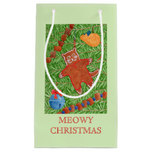 Sacola Para Presentes Pequena GATINHO CHRISTMAS TREE Small Gift Bag