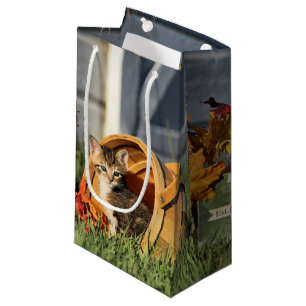 Sacola Para Presentes Pequena Gatinhos do bebê em decorações da queda