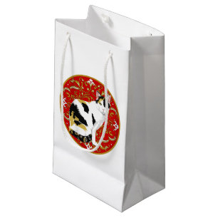 Sacola Para Presentes Pequena Gato de chita barroco