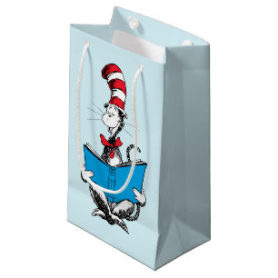 Sacola Para Presentes Pequena Gato no Chapéu Lendo