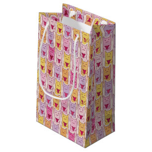 Sacola Para Presentes Pequena Gatos bonitos com corações Loving