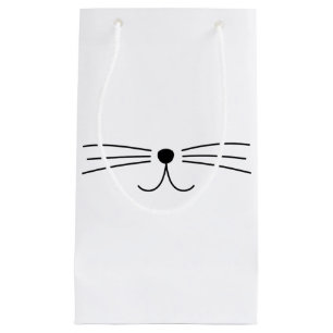 Sacola Para Presentes Pequena Gatos Brancos