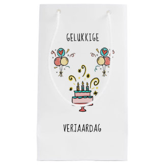 Sacola Para Presentes Pequena Gelukkige Verjaardag | Happy Birthday