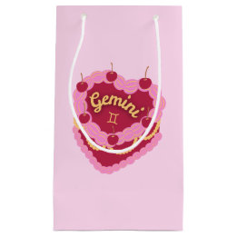 Sacola Para Presentes Pequena Gemini Zodiac Pastel Heart Cake