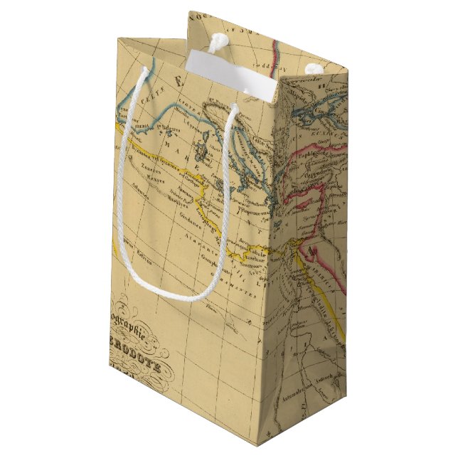 Sacola Para Presentes Pequena Geografia de Herodotus (Verso inclinado)