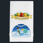 Sacola Para Presentes Pequena Gift Bag Christmas Snowman<br><div class="desc">Gift Bag Algo para todos oferece sacos personalizados de presentes, especialmente para você desenhado para expressar as belas palavras para o seu amado. Este saco de presentes de na moda único trará um sorriso aos seus entes queridos. Enquanto vocês já estão aqui, talvez queiram ver outros itens relacionados ao banheiro,...</div>
