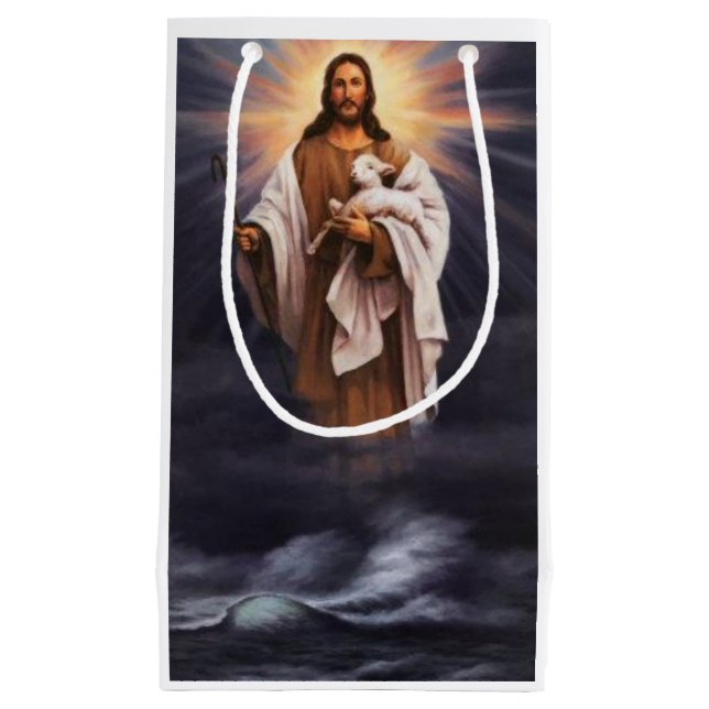 Sacola Para Presentes Pequena Gift Bag Natal Jesus (Frente)