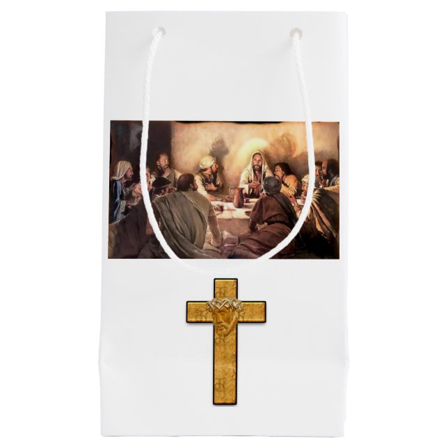 Sacola Para Presentes Pequena Gift Bag Natal Jesus (Frente)