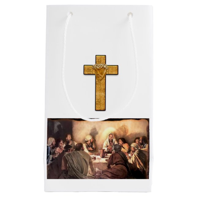 Sacola Para Presentes Pequena Gift Bag Natal Jesus (Frente)