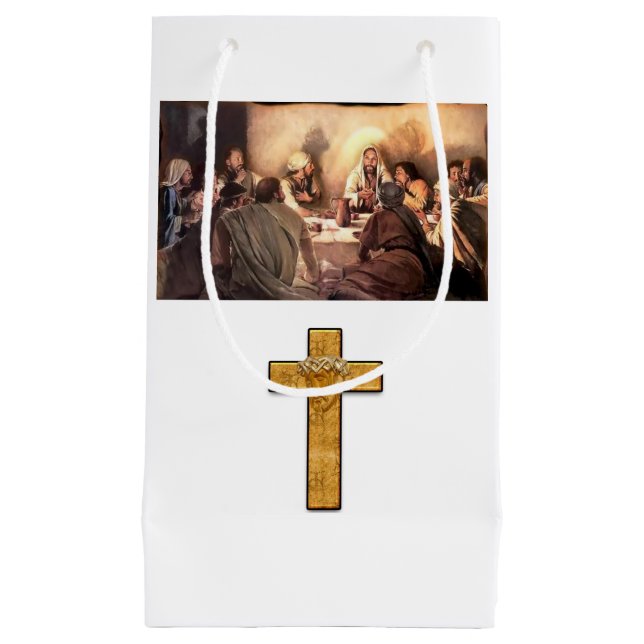 Sacola Para Presentes Pequena Gift Bag Natal Jesus (Frente)