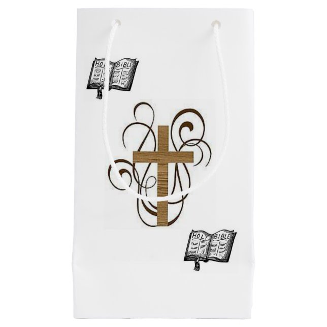 Sacola Para Presentes Pequena Gift Bag Natal Jesus (Frente)