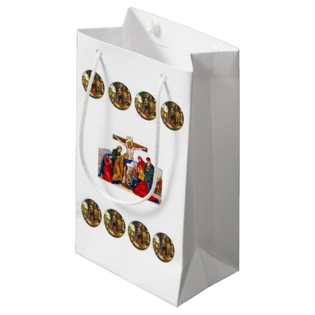 Sacola Para Presentes Pequena Gift Bag Natal Jesus (Frente inclinada)