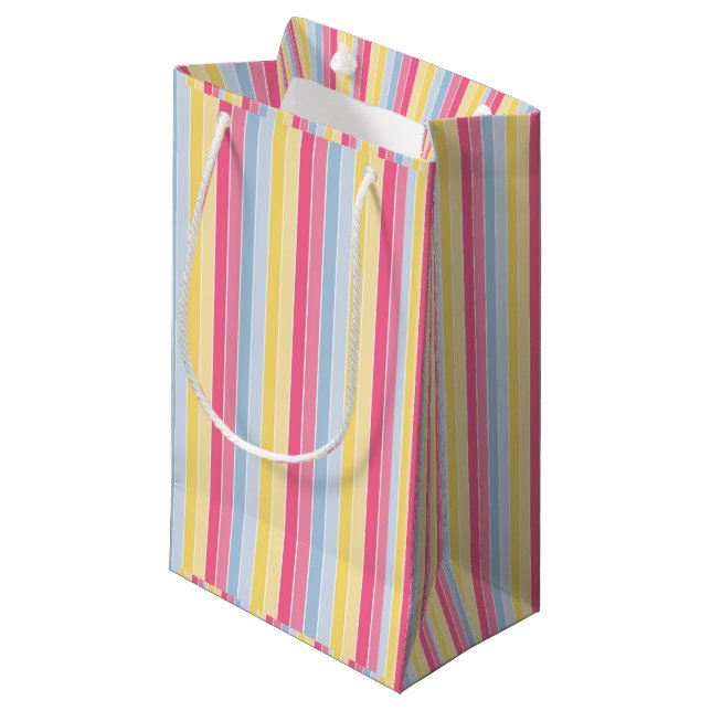 Sacola Para Presentes Pequena Gift Bag Pastel Stripe (Frente inclinada)