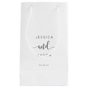 Sacola Para Presentes Pequena Gift Bag Rustic Script Hotel