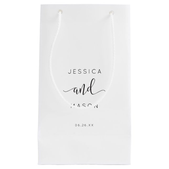 Sacola Para Presentes Pequena Gift Bag Rustic Script Hotel (Frente)