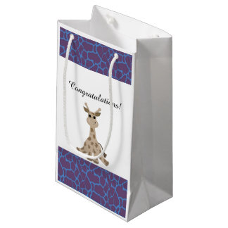 Sacola Para Presentes Pequena Girafa Sentada