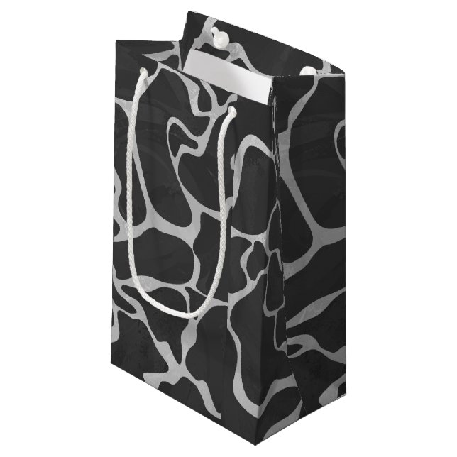 Sacola Para Presentes Pequena Giraffe Black and Light Cinza (Frente inclinada)