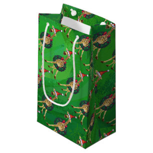 Sacola Para Presentes Pequena Giraffe Natal Pequeno Saco