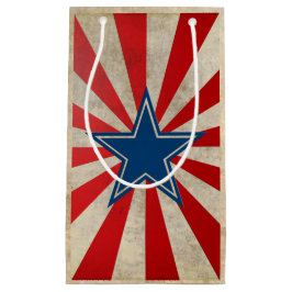 Sacola Para Presentes Pequena Glória envelhecida - vermelho, branco e azul