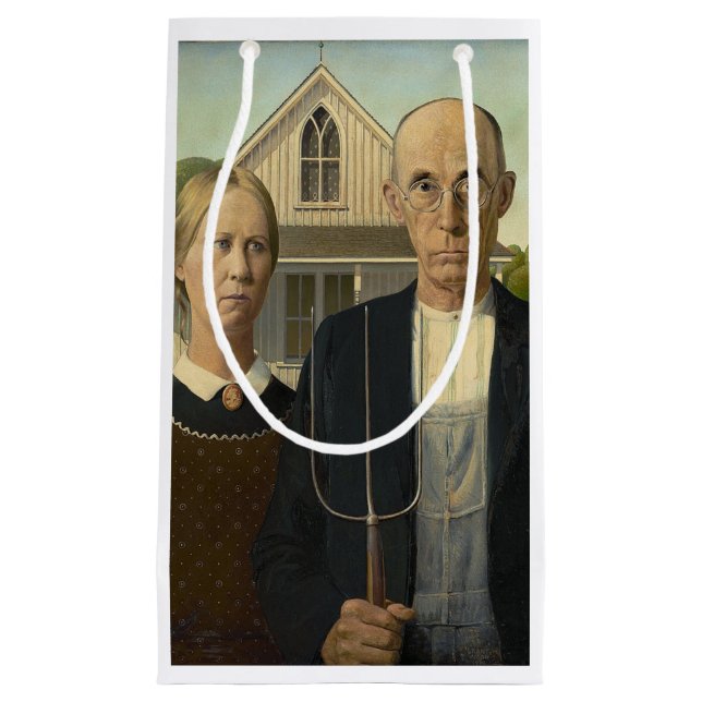 Sacola Para Presentes Pequena Gótico Americano (Frente)