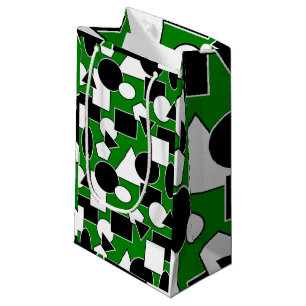 Sacola Para Presentes Pequena Green Bauhaus Collage