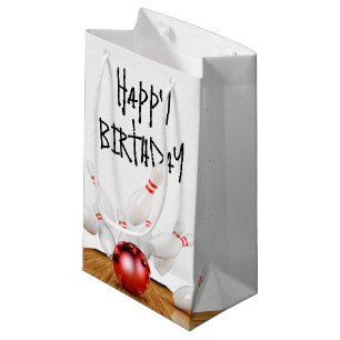 Sacola Para Presentes Pequena Greve de Boliches de Aniversário
