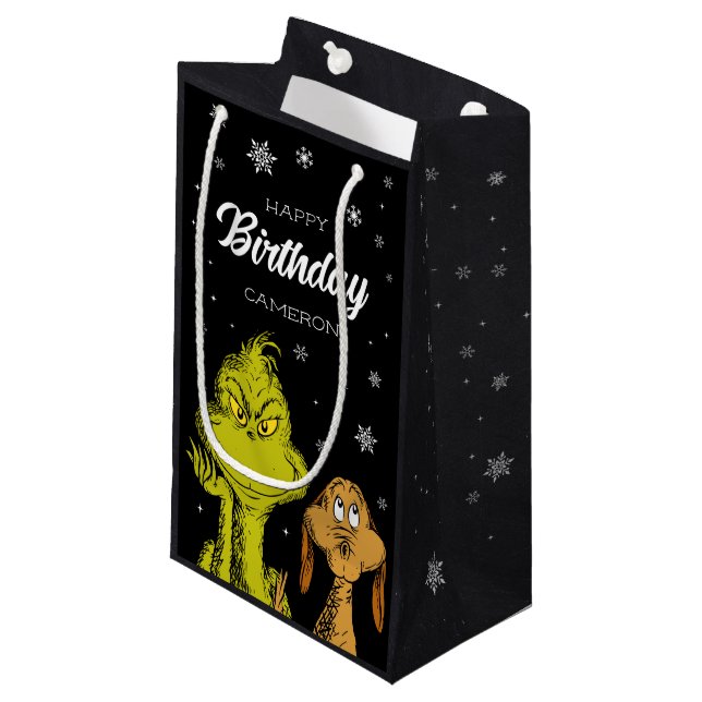 Sacola Para Presentes Pequena Grpolegadas Chalkboard Birthday (Frente inclinada)