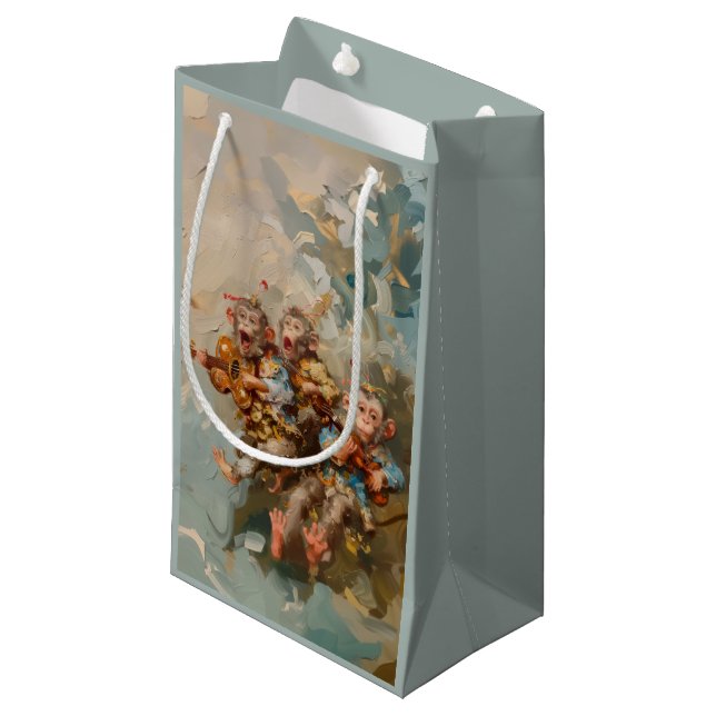 Sacola Para Presentes Pequena Guitarras - Saco do Presente (Frente inclinada)