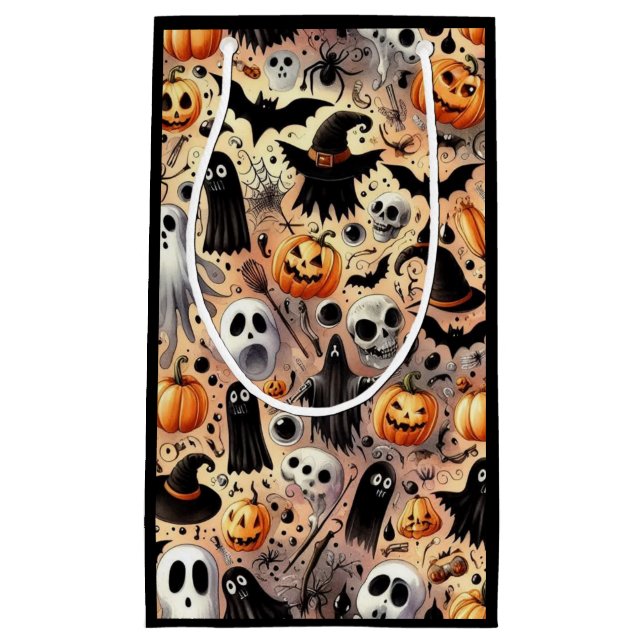 Sacola Para Presentes Pequena Halloween Medley (Frente)