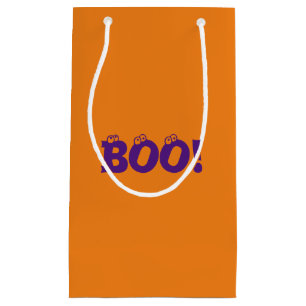 Sacola Para Presentes Pequena Halloween Scary Boo! mama de laranja púrpura