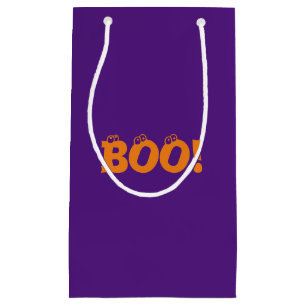 Sacola Para Presentes Pequena Halloween Scary Boo! mama laranja púrpura 