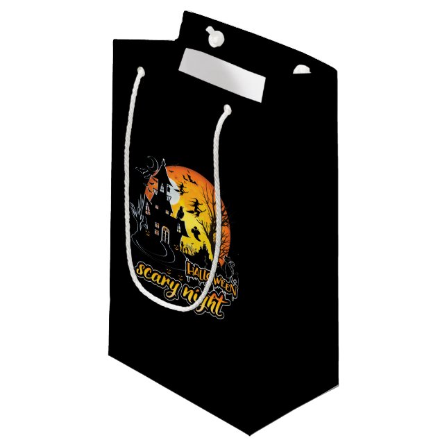 Sacola Para Presentes Pequena Halloween Scary Night (Frente inclinada)